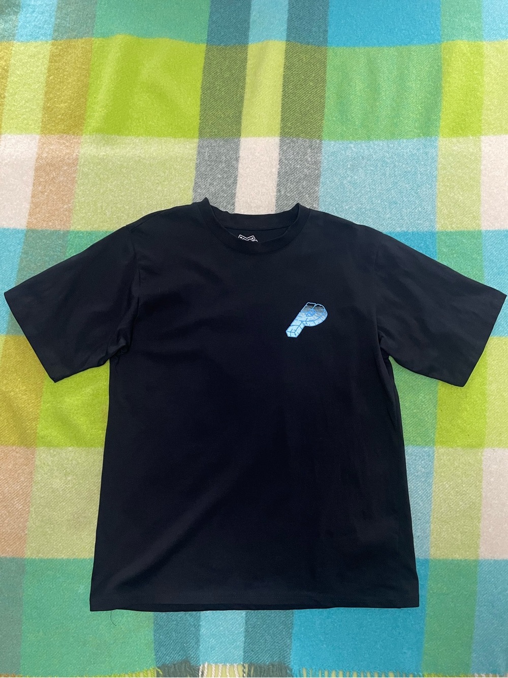 Palace Skateboards P Black Ice Blue Tee Mens